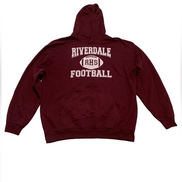 Men's Gildan Riverdale RHS Football Heavy Blend Hoodie - Maroon - Size L - Picture 1 of 6
